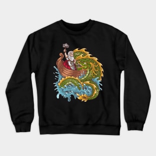 Thor and the Serpent: Jormungandr and the Viking God of Thunder Crewneck Sweatshirt